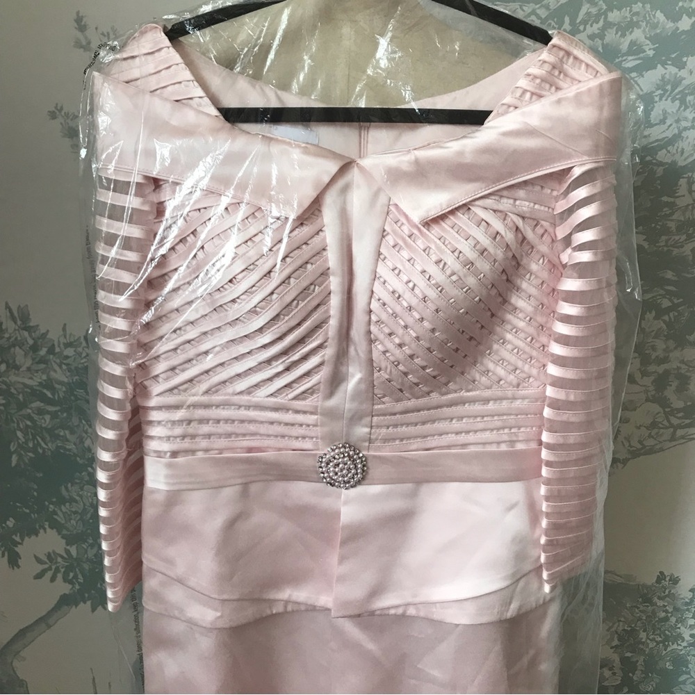 NWT Lanting Bride Pink Satin Dress - Picture 3 of 12